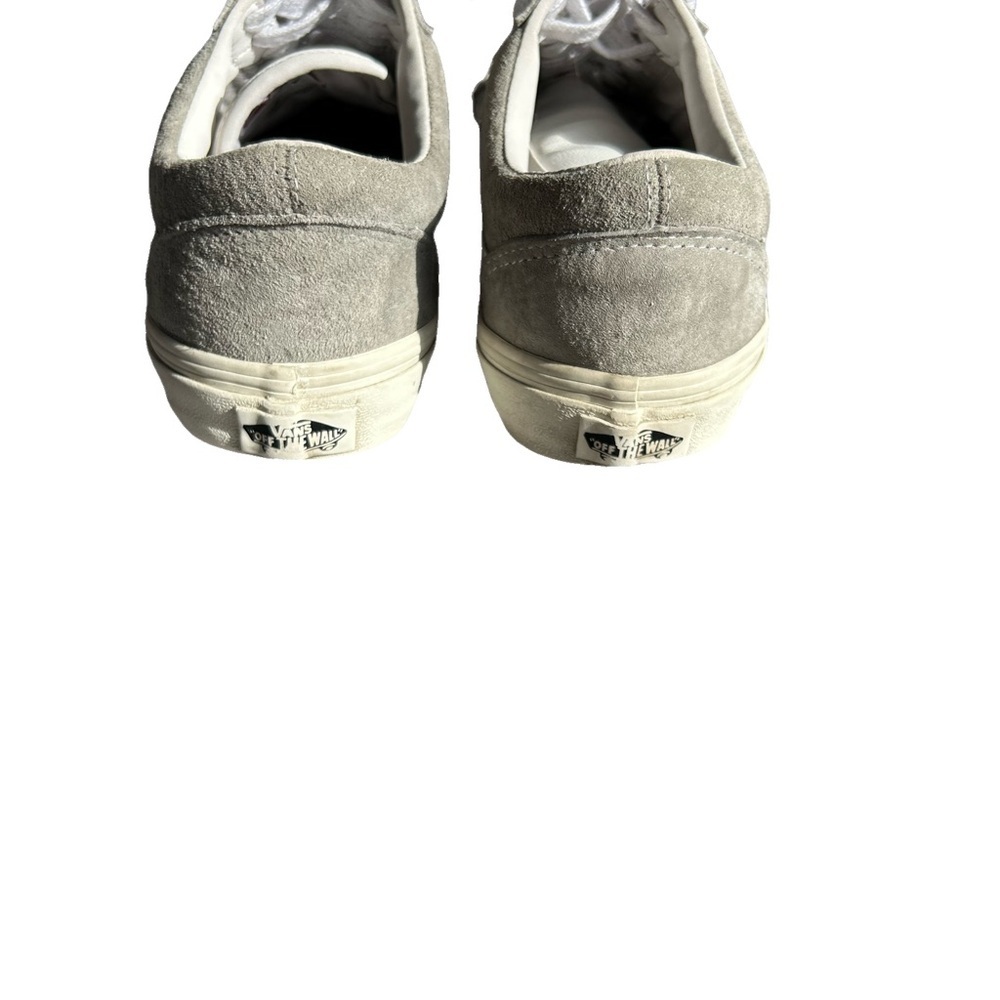 Gray Vans Suede Canvas Classic sneakers with white stripe lace up - Picture 5 of 7